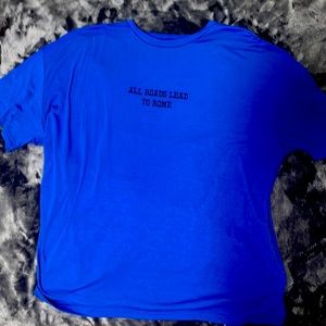 “All roads lead to Rome” shirt royal blue